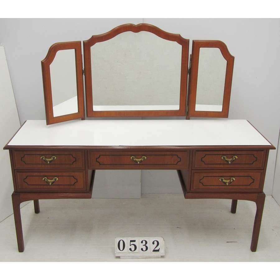 A0532  Vintage style dressing table with mirror.