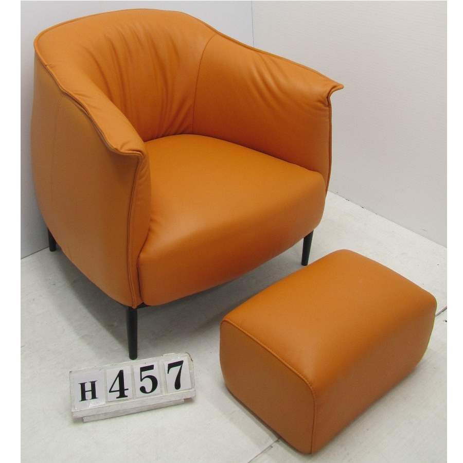 AH457  Funky armchair and footstool.
