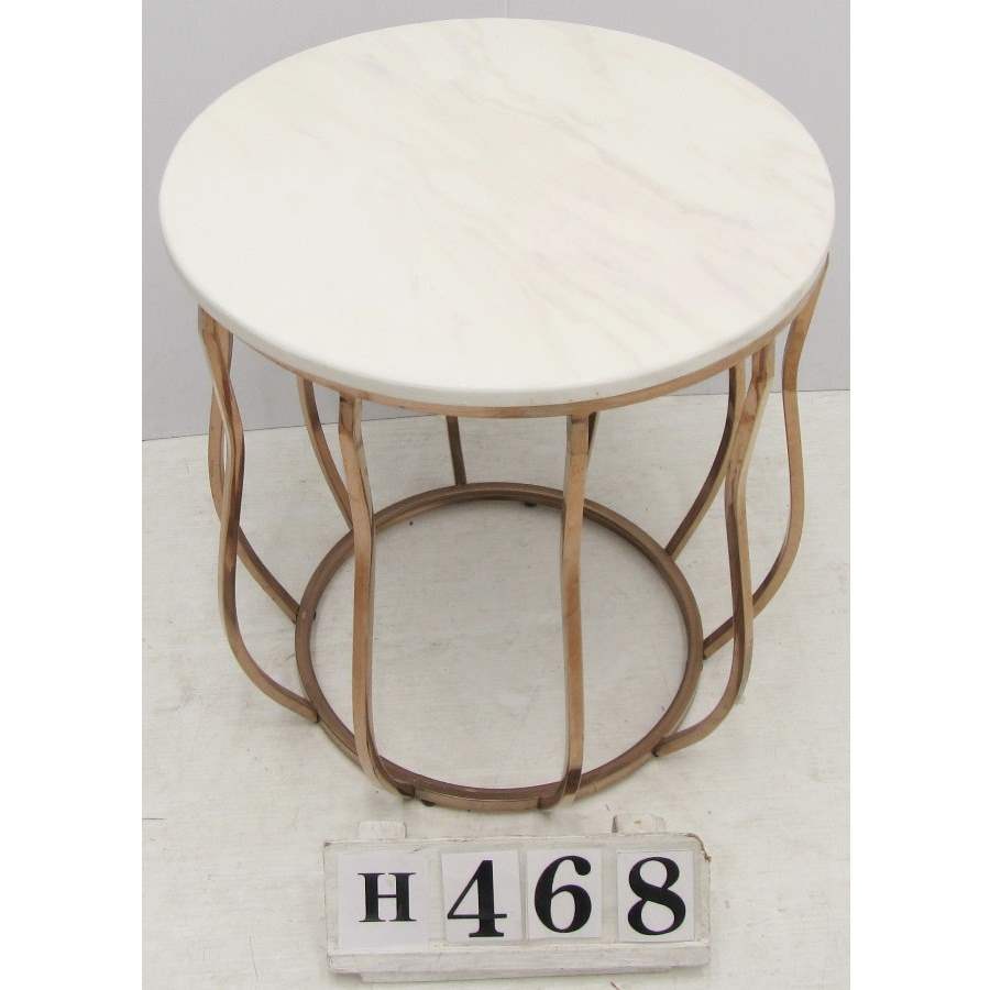 AH468  Marble top side table.