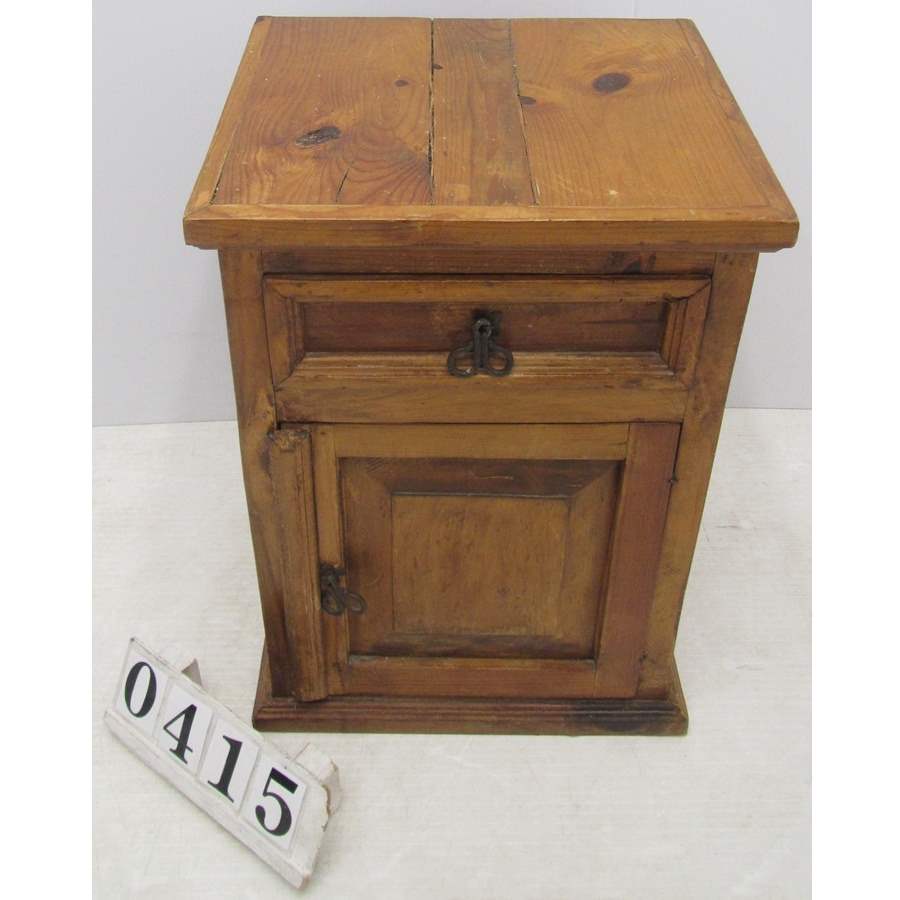 A0415  Rustic style bedside locker to restore.