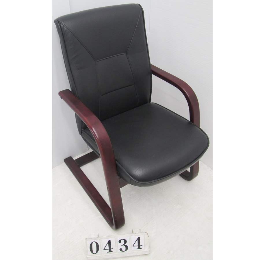 A0434  Black PU lazy chair, single.