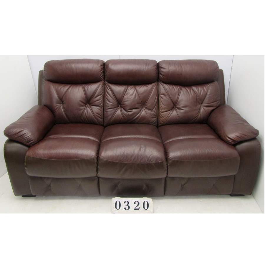 Nice brown three seater sofa.