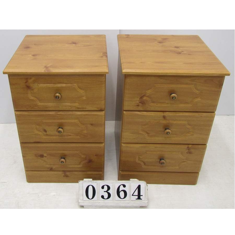 A0364  Pair of bedside lockers.