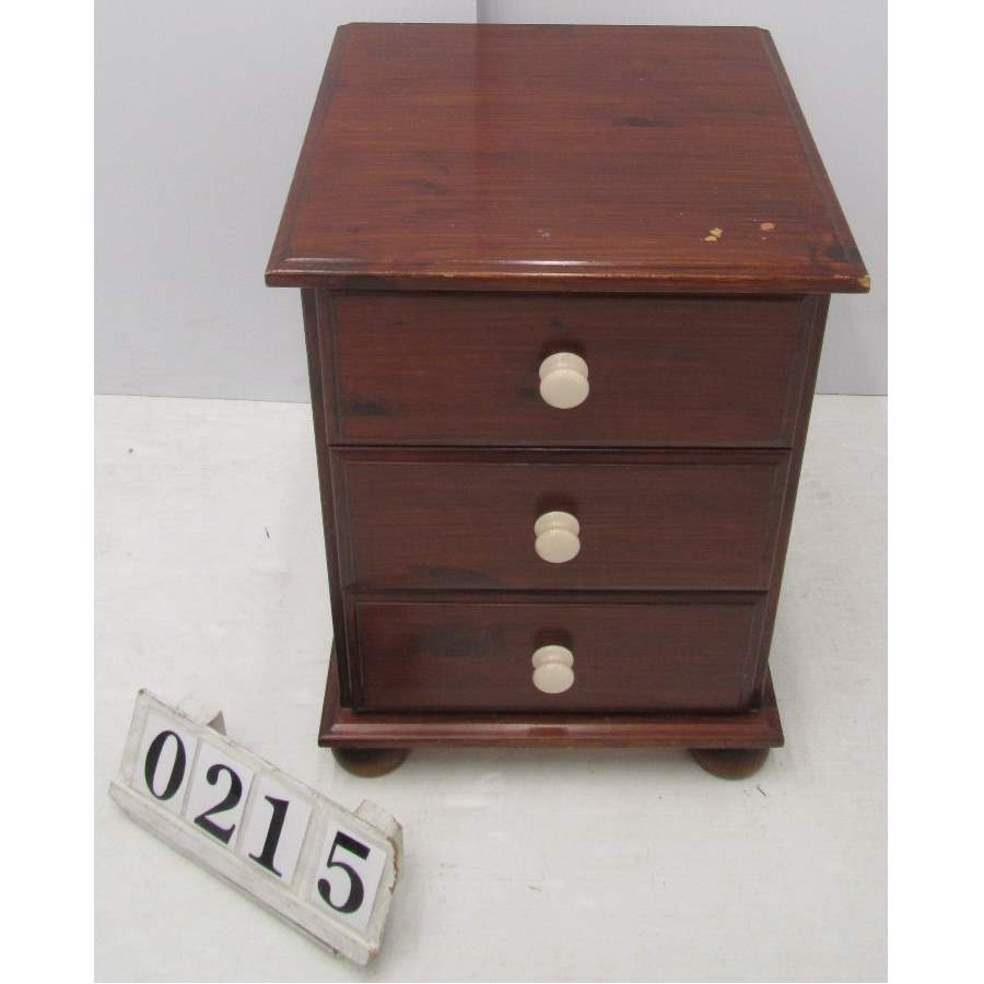 A0215  Pine bedside locker, single.