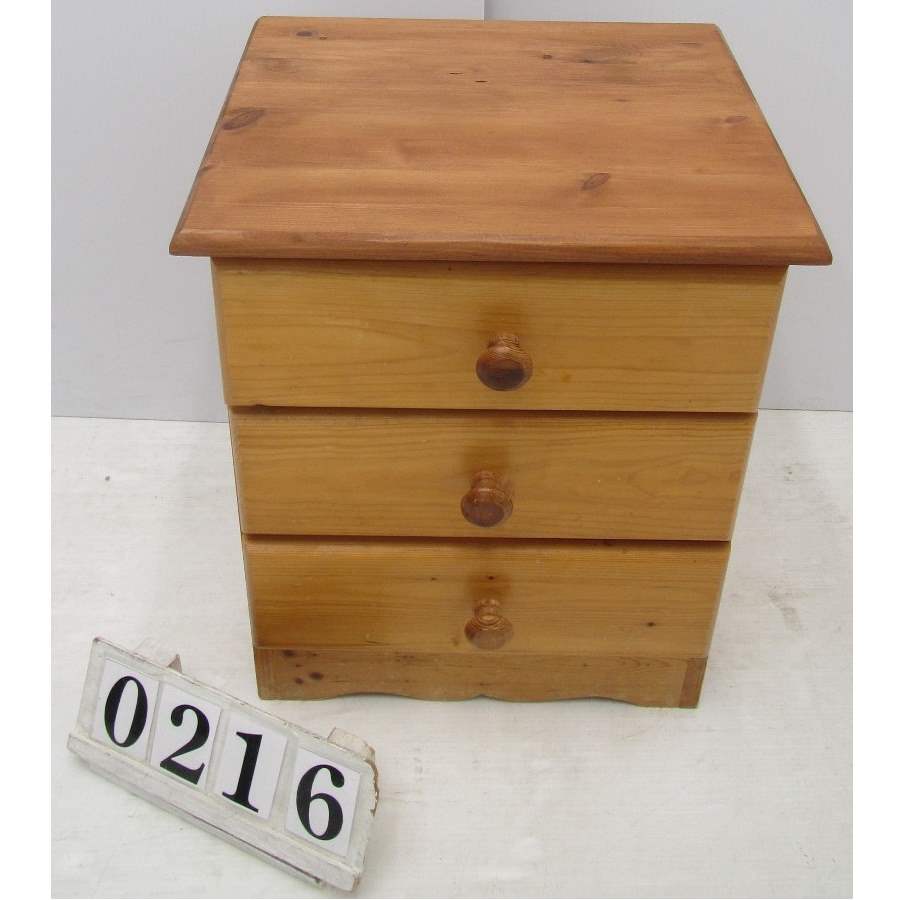 A0216  Pine bedside locker, single.