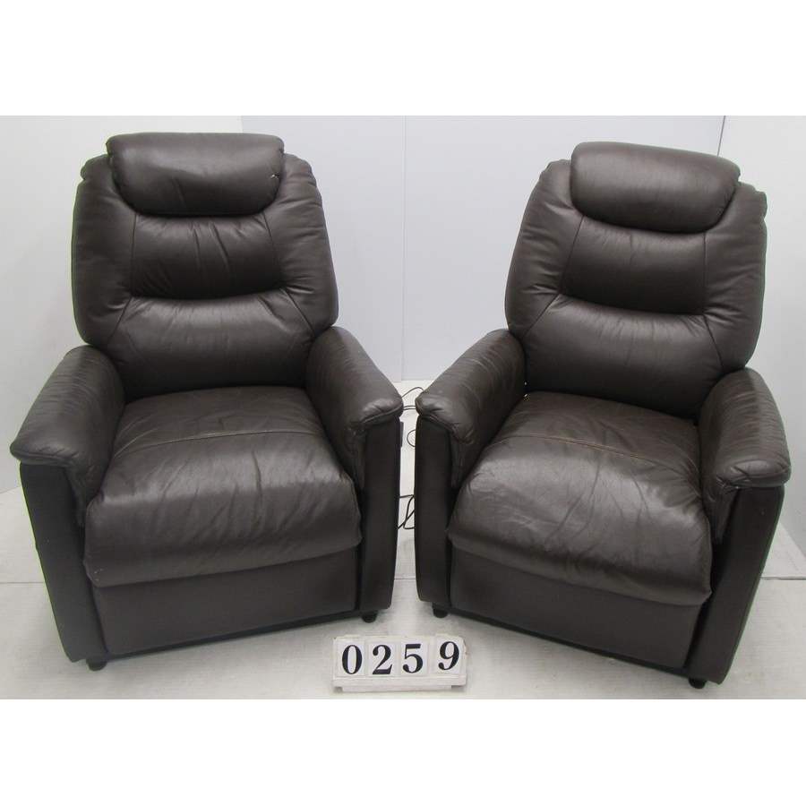 Pair of budget electric recliner  medical armchairs.