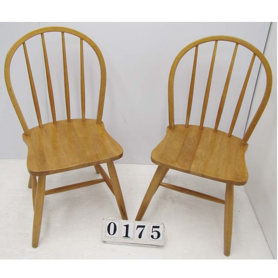 Pair of farmhouse style chairs.